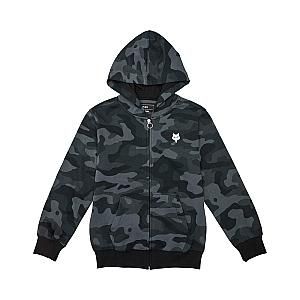 BLUZA Z KAPTUREM NA ZAMEK JUNIOR FOX HEAD BLACK CAMO YXL